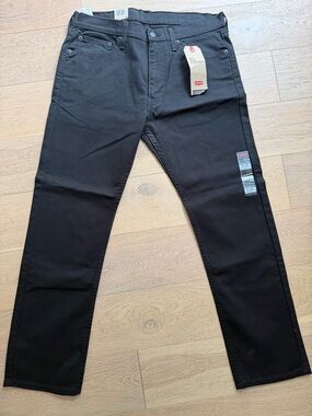 Levi’s 513 Slim Straight Jeans Men’s 34x30 Black Stretch Denim NWT
